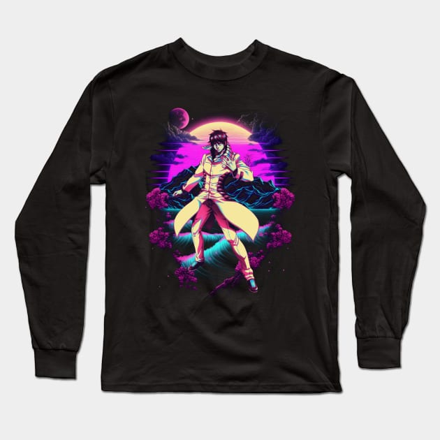 Species Clash Terra Anime T-Shirt Reflecting the Intense Battles and Diverse Characters Long Sleeve T-Shirt by skeleton sitting chained